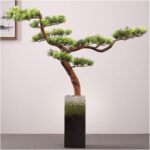 Artificial Bonsai Tree Desktop Decor, 19-Inch, Green