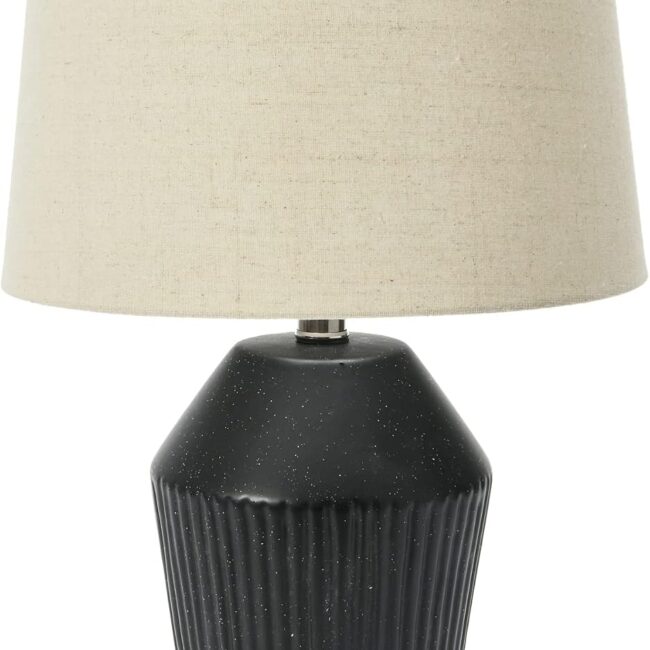 Round Stoneware Desk Lamp for Home