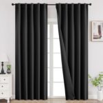 Blackout Curtains, 108-Inch, Room Darkening, 2-Pack