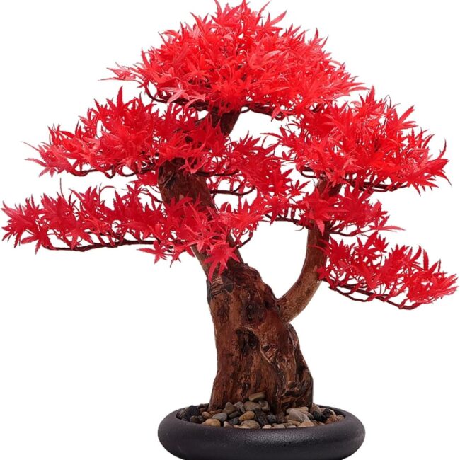 Artificial Welcome Pine Bonsai, Zen Desktop Decor