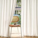 Privacy Linen Semi-Sheer Curtains, 52x84, Natural White