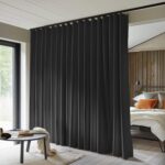 Total Blackout Room Divider Curtain, 15x9 Ft, Black