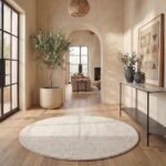 Ivory Handmade Wool-Blend Area Rug