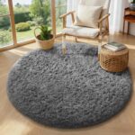 Grey Plush Shaggy Soft Rug