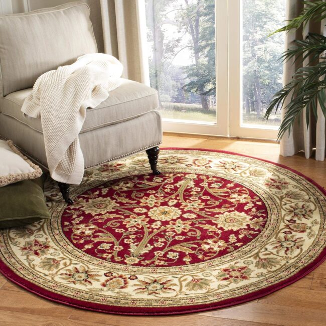 Red Ivory Oriental Non-Shedding Rug